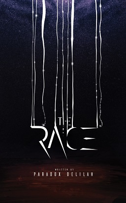 Book cover of The Race by Paradox Delilah, which draws on the cruel realities of animals being treated as commodities in modern time and translates it into a human experience.