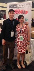 Alison and Keegun Kuhn, filmmaker of "Cowspiracy", at the AR Conference.